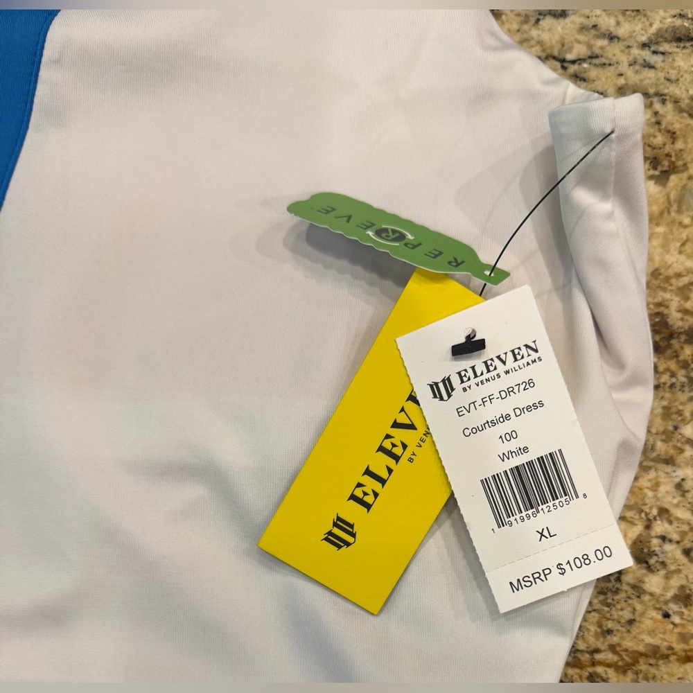 EleVen by Venus Williams Tri-Tone Mini Dress - Light Blue, Navy, and White - Picture 5 of 10